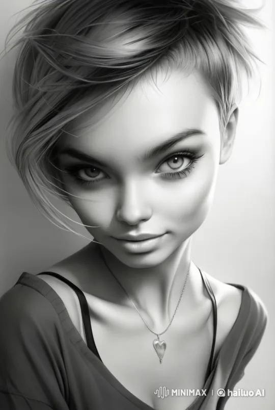 Serene Beauty with Heart Pendant and Gentle Smile – AI Generated Video | Hailuo AI