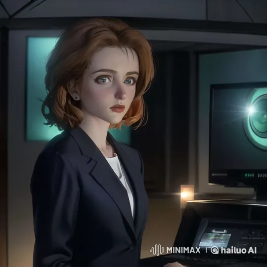 Young Woman Navigates High-Tech Control Room – AI Generated Video | Hailuo AI