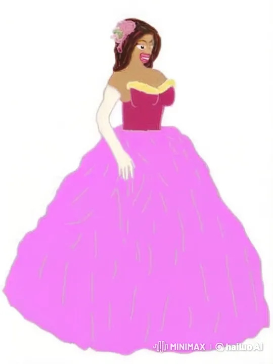 Concerned Princess in Pink Gown Walks Through Castle Hallways – AI Generated Video | Hailuo AI