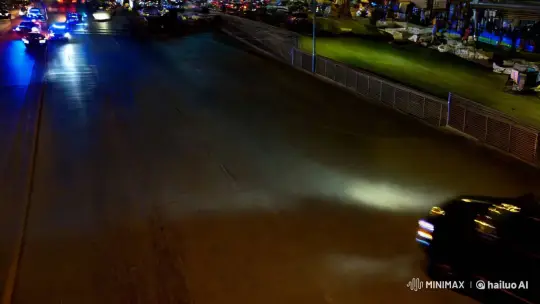 High-Speed Police Chase Through Neon-Lit Cityscape – AI Generated Video | Hailuo AI