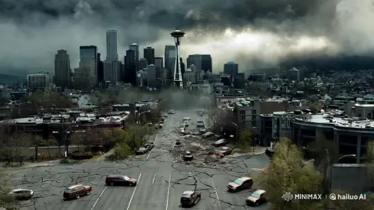 Desolate Seattle: Zombies Reclaim the Cityscape – AI Generated Video | Hailuo AI