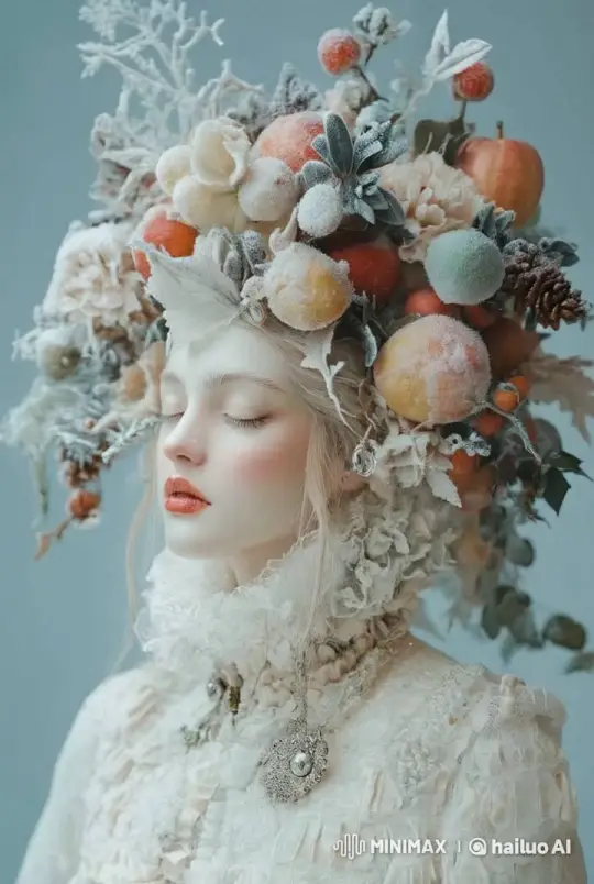 Dancer in Frosty Attire Performs Graceful Ethereal Dance – AI Generated Video | Hailuo AI