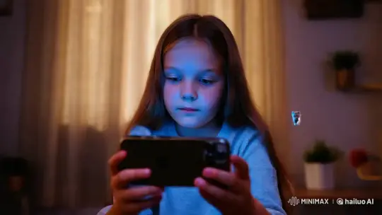 Girl Astonished by Magical Kitten from Smartphone – AI Generated Video | Hailuo AI