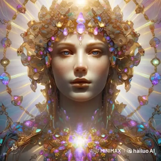 Majestic Figure with Glowing Ornamentation in Ethereal Scene – AI Generated Video | Hailuo AI