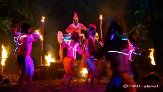 Enigmatic Shaman Leads Hypnotic Jungle Ritual – AI Generated Video | Hailuo AI