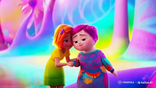 Inside Out: Joy and Sadness in a Surreal, Dreamlike Scene – AI Generated Video | Hailuo AI