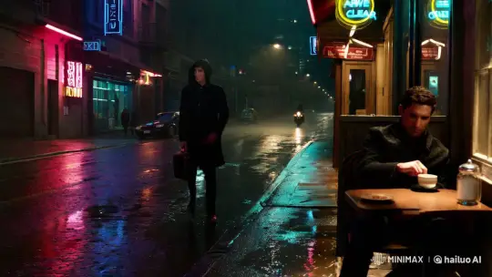 Mysterious Exchange in a Rainy Alley with Hidden Dangers – AI Generated Video | Hailuo AI