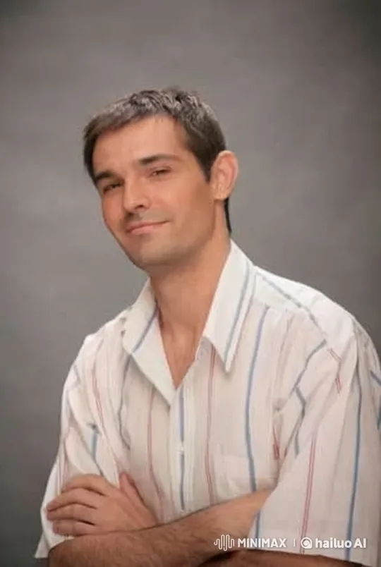 Man Listens and Nods in Agreement in Striped Shirt – AI Generated Video | Hailuo AI
