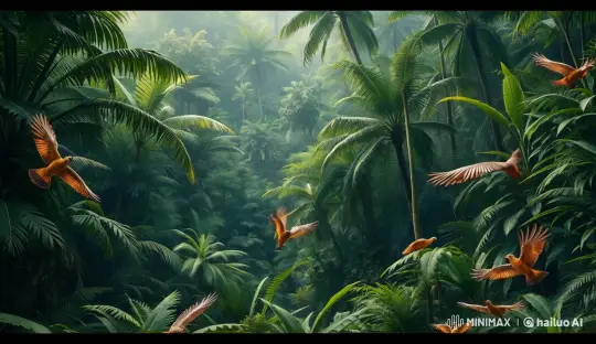 Vibrant Life in the Amazon's Lush Jungle Canopy – AI Generated Video | Hailuo AI