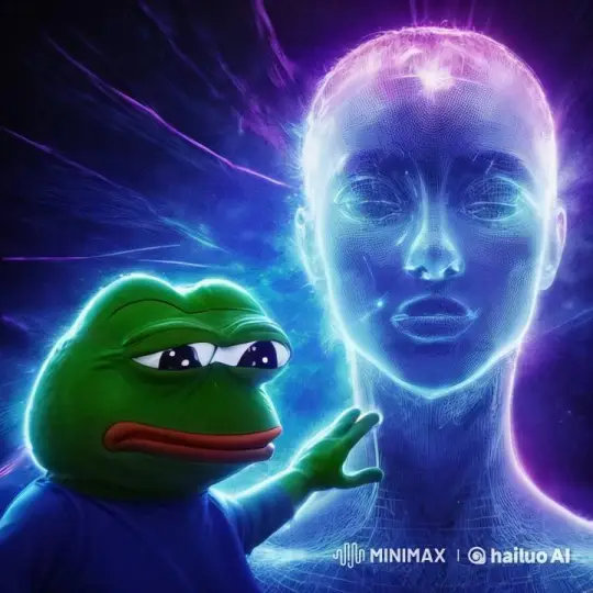 Futuristic Figure and Frog Character in Ethereal Interaction – AI Generated Video | Hailuo AI