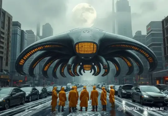 Mystery Spaceship Hovers Over City, Scientists Investigate – AI Generated Video | Hailuo AI