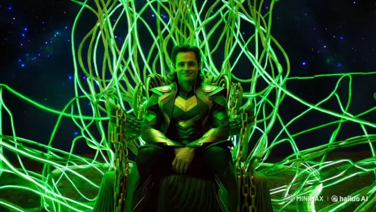 Loki Reigns Over Cosmic Chaos on Glowing Neon Throne – AI Generated Video | Hailuo AI