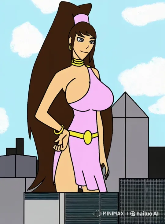 Giantess Overlooking City in Serene Majesty – AI Generated Video | Hailuo AI