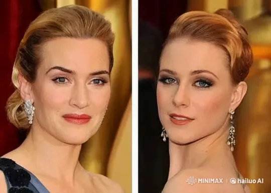 Kate Winslet and Evan Rachel Wood Share an Elegant Kiss at a Formal Event – AI Generated Video | Hailuo AI