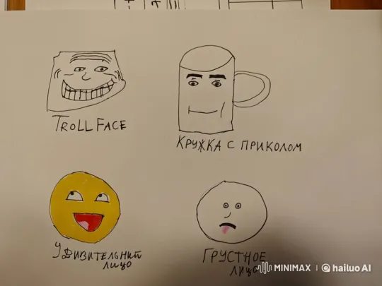 Animated Faces Displaying Various Emotions – AI Generated Video | Hailuo AI