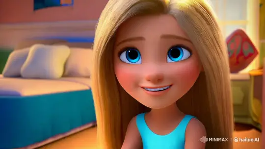 Kelly's Whimsical Bedroom in Pixar-Inspired Animation – AI Generated Video | Hailuo AI