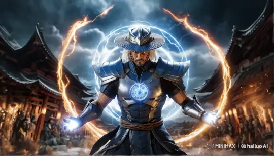 Epic Warrior Conjures Energy Amidst Dramatic Battle Scene – AI Generated Video | Hailuo AI