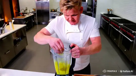Gordon Ramsay Showcases Culinary Art in Modern Kitchen – AI Generated Video | Hailuo AI