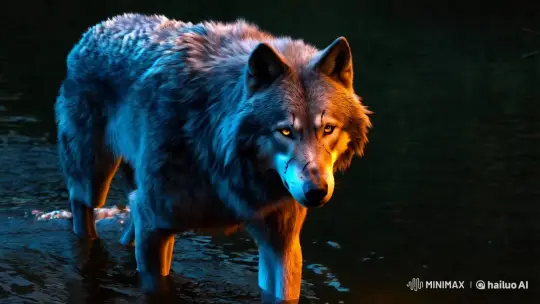 Ancient Mythical Wolf: A Serene, Majestic Encounter – AI Generated Video | Hailuo AI