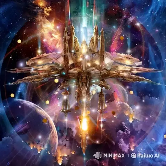 Heavenly Celestial City Approaches Earth in Majestic Splendor – AI Generated Video | Hailuo AI