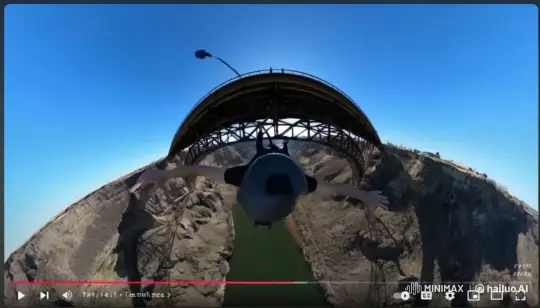 Canyon Wingsuit Descent: Thrilling Aerial Adventure – AI Generated Video | Hailuo AI