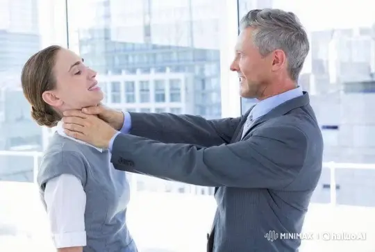 Office Struggle: Business Attire Conflict Scene – AI Generated Video | Hailuo AI