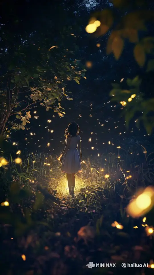 Enchanted Night Garden: A Magical Firefly Experience – AI Generated Video | Hailuo AI