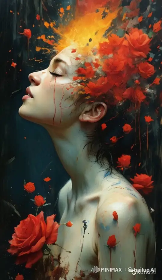 Tranquil Woman with Flower Crown in Dreamy Scene – AI Generated Video | Hailuo AI
