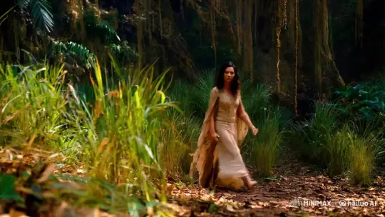 Woman Meets Tiger in Vibrant African Jungle Scene – AI Generated Video | Hailuo AI