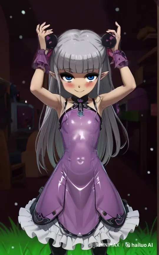 Silver-haired Girl Seductively Dances in Cozy Room – AI Generated Video | Hailuo AI