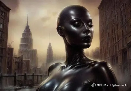 Post-Apocalyptic Figure Reflects Cityscape in Gloomy Setting – AI Generated Video | Hailuo AI
