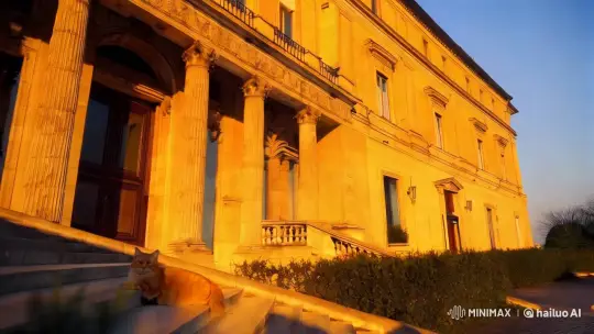 Golden Hour at a Grand European Mansion – AI Generated Video | Hailuo AI
