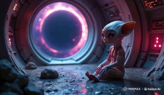 Lost Alien Travels Through Space – AI Generated Video | Hailuo AI