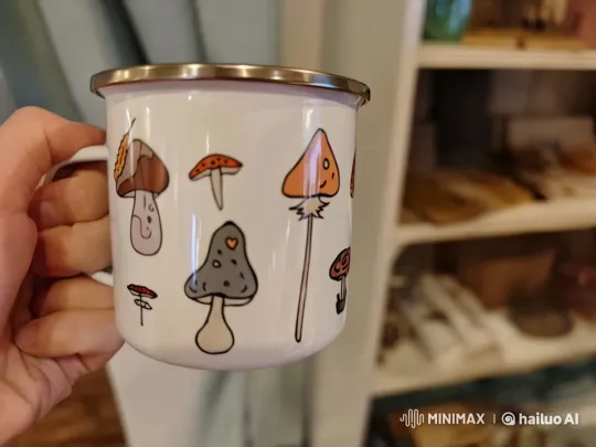 Colorful Whimsical Mushroom Mug Design – AI Generated Video | Hailuo AI