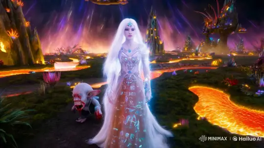 Goddess and Goblin in a Surreal Fantasy Realm – AI Generated Video | Hailuo AI