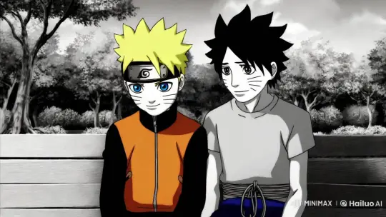 Naruto and Sasuke Share Intimate Moment in Park – AI Generated Video | Hailuo AI