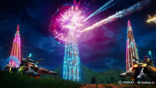 Akashic War: Glitch Spires' Fractal Battle – AI Generated Video | Hailuo AI