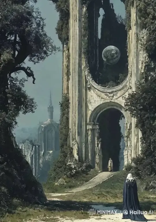 Mystical Encounter Amidst Ancient Ruins – AI Generated Video | Hailuo AI