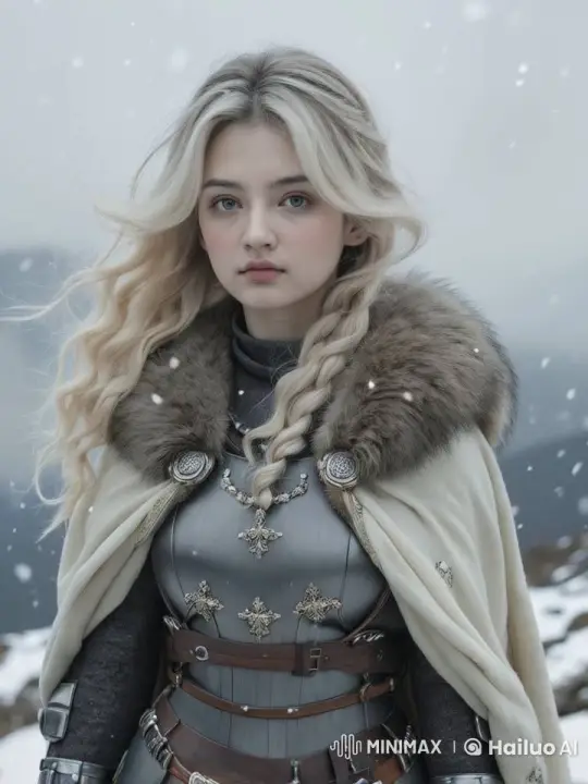 Medieval Warrior in Snowy Mountains: Graceful and Resolute – AI Generated Video | Hailuo AI