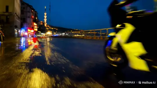 High-Speed Motorcycle Chase Through Istanbul's Streets – AI Generated Video | Hailuo AI