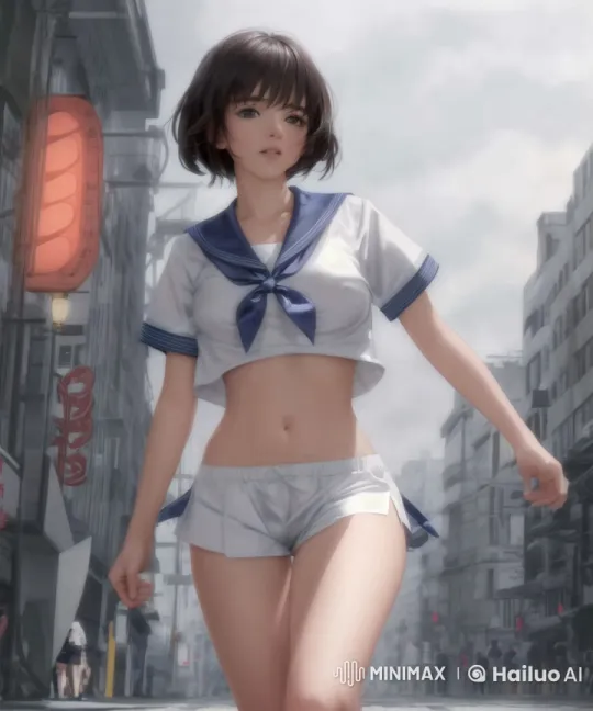 Anime Girl Sprinting in Ultra High Speed – AI Generated Video | Hailuo AI