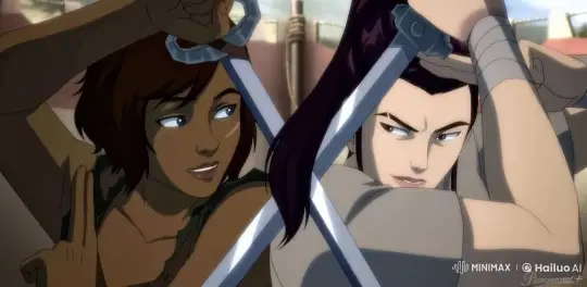 Ark: The Animated Series - Romantic Lesbian Kiss Scene – AI Generated Video | Hailuo AI