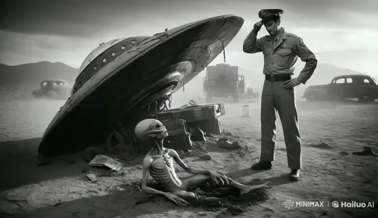 Roswell UFO Crash and Alien Encounter in 1947 – AI Generated Video | Hailuo AI