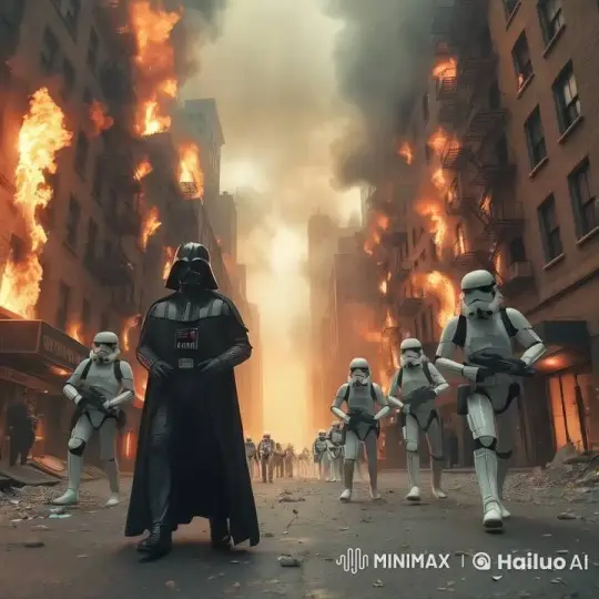 Darth Vader Leads Stormtroopers in Manhattan Apocalypse – AI Generated Video | Hailuo AI