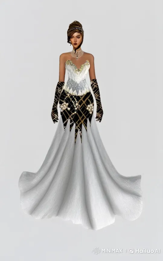 Black Model in Elegant Gown on Runway – AI Generated Video | Hailuo AI