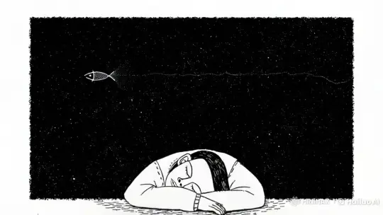 Man Awakens to Serene Fish Swim in Starry Night – AI Generated Video | Hailuo AI