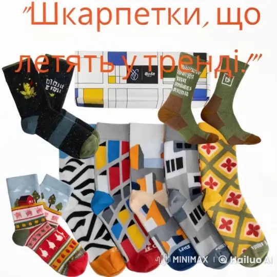 Dancing Socks Display with Trendy Designs – AI Generated Video | Hailuo AI