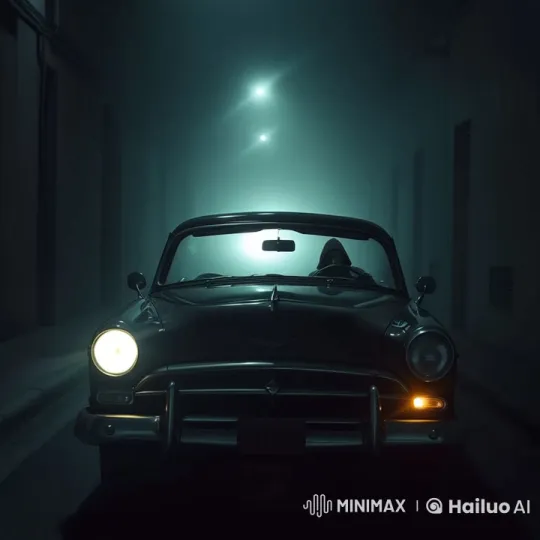 Mysterious Night Drive in Dimly Lit Lane – AI Generated Video | Hailuo AI