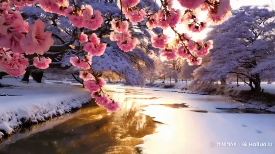 Winter's Serenity Meets Spring's Awakening – AI Generated Video | Hailuo AI