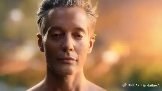 Man's Face Transforms into Flourishing Greenery in Cinematic Scene – AI Generated Video | Hailuo AI